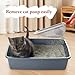 Apidgrowth Cat Litter Scoop - Long Handle Scooper, Rustproof Stainless Steel Mesh, Non-Slip Grip, Deep Shovel Sifter for All Litter Types, Easy Clean Kitty Waste Litter for Litter Box(Red)