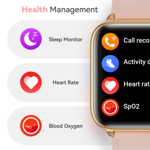 Parsonver Smart Watch (Answer/Make Calls), 1.7” Fitness Tracker Watch With Bluetooth Dial Calls/Heart Rate/Sleep Monitor/Pedometer, Ip68 Waterproof Watch For Android Phones And Iphone For Women #TOP4