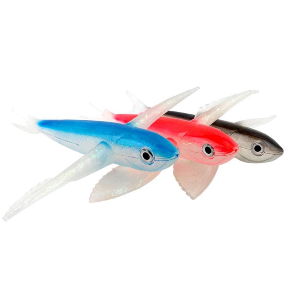 21cm 124g Bionic Flying Fish Señuelos de pesca artificial suave cebo (azul)