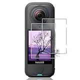 対応 insta360 X4 Air 保護フィルム ガラスフィルム 2枚 【日本製素材旭硝子製】 X4 Air insta360 液晶保護フィルム 強化ガラス フィルム 表面硬度9H 高透過率 飛散防止 気泡防止 耐指紋 撥油性 ラウンドエッジ加工 簡単貼り付け X4 Air insta360 アクセサリー