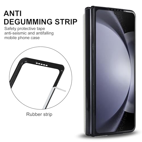YYTVN for Samsung Galaxy Z Fold 5 Case with S Pen Holder and Card Holder, Heavy Duty Shockproof Wallet Protector, Luxury Business Leather Cover Case for Galaxy Z Fold 5 (White) by YYTVN - Used condition - Image 4