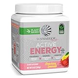 Sunwarrior Plant-Based Preworkout Powder Hydration Blend | Soy Free Sugar Free Gluten Free Dairy Free Synthetic Free | Strawberry Lemonade 30 Servings | Sport Active Energy