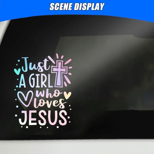 Image of Jesus Loves You Car Sticker Decal, 6.1 inch x 4.6 inch Vinyl Stickers for Truck Bumper, Waterproof Christian Decals, Vehicle Exterior Decoration Accessory for Walls, Windows & Laptops (Colorful)