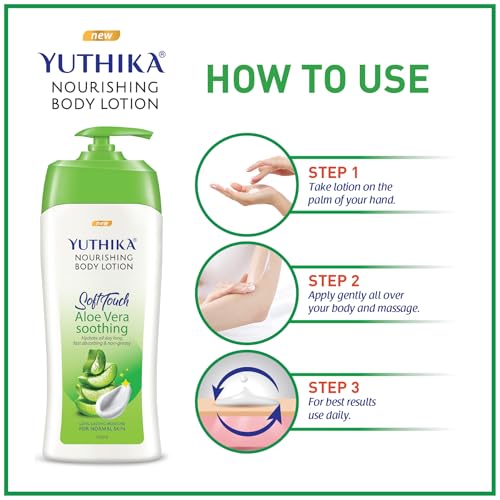 Image of Yuthika Body Lotion AloeVera body lotion 500 ml & Soft Touch Face Cream 300 ml Hydrating Moisturizer for All Skin Types, for Men & Women, Face Moisturizer for Women, Cream for Dry Skin