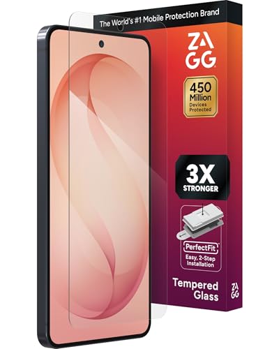 Image of ZAGG Glass+ Samsung Galaxy S26+ Screen Protector - Impact & Shatter Protection, 3x Stronger Tempered Glass, Fingerprint Scanner Compatible, Scratch Resistant, InvisibleShield, Easy Installation