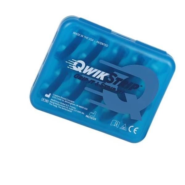 QS-F Abrasive Dental Strips Fine Single Sided Red 10/Pk