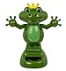 Out of the blue Solar Frosch mit Krone Wackelfigur Solarfigur, Wackelkopffigur, Froschkönig Adel