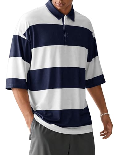 Image of Noble Monk Men's Loose Fit Half Sleeve Cotton Blend T-Shirt Casual Loose T-Shirt for Men Men's Oversized Half Sleeve Tee