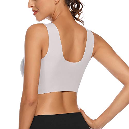 Image of WOWENY Womens Wirefree Seamless Bras Everyday Lounge Bra Sleeping Full Coverage Pullover Bra