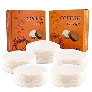 NEOUZA Lot de 500 filtres ronds en papier pour machine à expresso, porte-filtre à moka non blanchi jetable (58 mm)