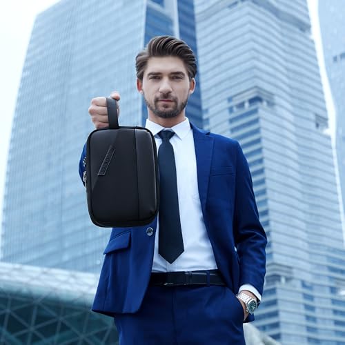 شنطة يد أنيقة ومتينة لحمل جميع الأغراض مع جيوب متعددة للاستخدام اليومي للرجال من اركتيك هانتر، أسود، شنط يد للرجال لتنظيم الأغراض موديل k00691