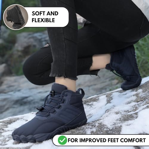 Image of Hike Footwear Caspar Pro HF - Non-slip and Healthy Comfortable Winter Barefoot Pro Shoes Provide Warmth and Support, Natural Walking Hike Boots For Women Men