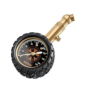 AstroAI Tire Pressure Gauge 6-170 PSI, Large 2″ Easy Read Glow Dial Tire Gauge, Certified ANSI B40.1(1%) Accurate, Compatible for Bicycle, Car, SUV, Truck & Motorcycle