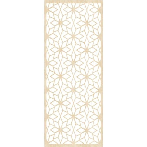 Image of 11 3 /8 inchW x 29 3 /8 inchH x 3 /8 inchT Lake Decorative Fretwork Wood Wall Panels, Birch