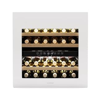 KLARSTEIN Rhone 36 Duo Cantinetta Vino - 36 Bottiglie, Doppia Temperatura, 5-22°C, LED, Protezione UV, Push-to-Open, Silenziosa, Nero