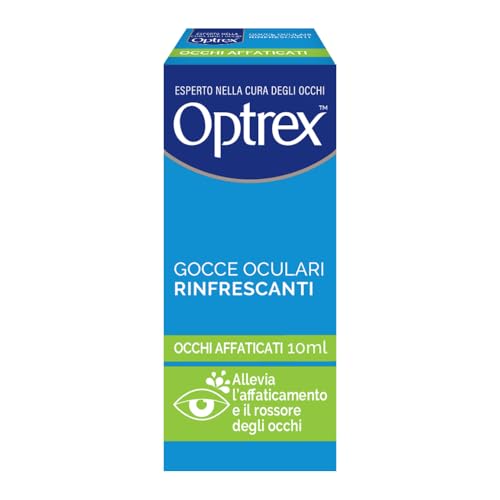 Optrex, Gocce Oculari Rinfrescanti, per alleviare l'affaticamento e il rossore degli occhi, 10ml
