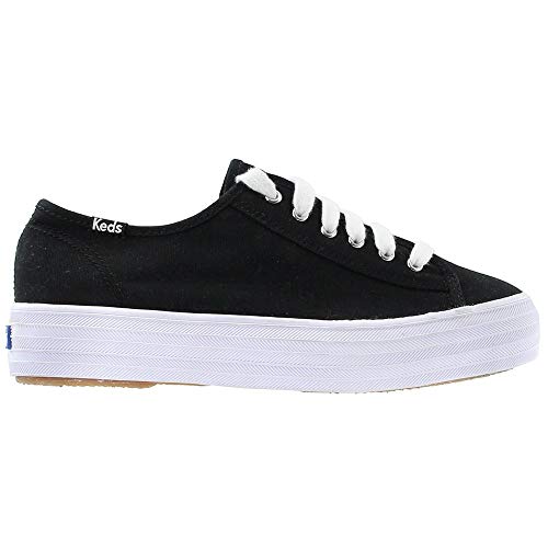 Keds Women's Triple Kick Sneaker, Black Canvas, 8 Medium3