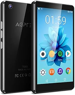 AGPTEK MP3 Player with Bluetooth WiFi, 4-inch Full Touch Screen MP3 MP4 Audio Player with 5MP Camera, Android Streaming Portable Lossless Music Player Support APPs, Spotify, Browser
