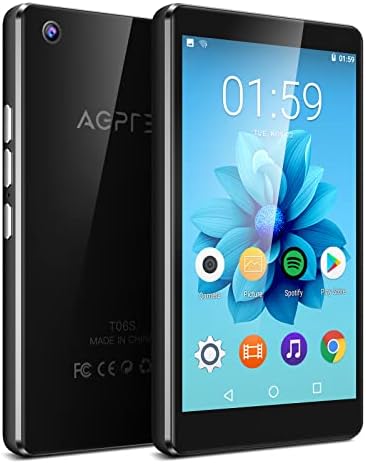 AGPTEK T06S WiFi MP3 Player with Bluetooth and 5MP Camera, 4 inch Touch Screen 16GB MP4 Player Lossless Music Player, Support APPs, Spotify, Browser