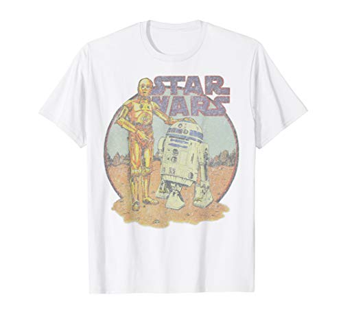 Star Wars R2-D2 & C-3PO Distressed Portrait T-Shirt