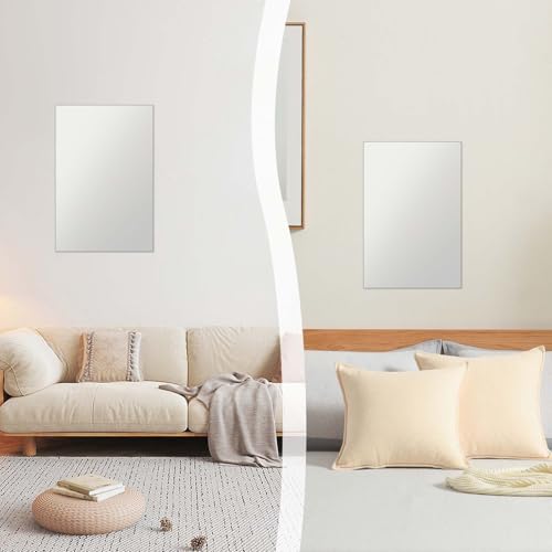 Acryl Klebespiegel, 20x30cm Selbstklebende Spiegel Flexibler Spiegelfliesen Selbstklebend Bruchsicher Spiegel Kleben Spiegelfolie Wandspiegel Spiegel zum Aufkleben Klebespiegel für Schrank Badezimmer