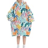 Talla única para todos: esta manta de sudadera con capucha de gran tamaño combina la comodidad de la sudadera con capucha con la calidez y la comodidad de una manta. Ajuste grande y holgado, talla única para todos, se adapta a todos los tipos de cuerpo.