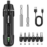 PECHAM 3.6V 2000mAh Cordless Screwdriver,Electric Screwdriver,350 RPM&5 Torque 5Nm,TYPE-C Charging, 8 Pcs Bits for Home Repairs,Portable Compact Design,Gifts for Men Him Dad Boyfriend