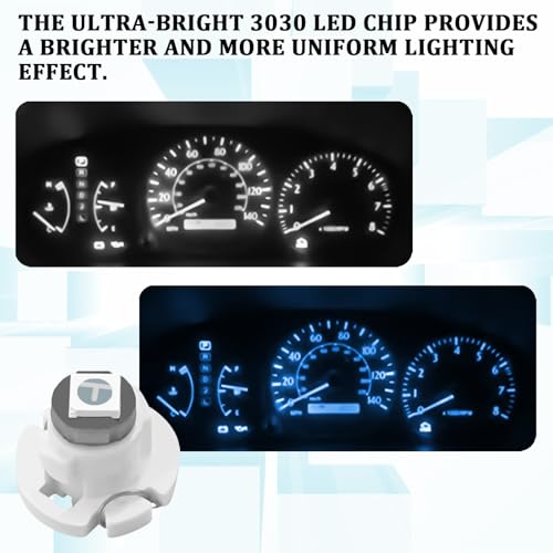 10 piezas bombillas LED T4.2 para tablero azul miniatura 4