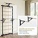 Gsskny Swedish Ladder, Wood Stall Bars Suspension Trainer with Pull-Up Bar & Rings for Straps, Swedish ladders Wall Gym Adult, Wall-Mounted Workout Ladder for Home, Gym, School and Clinics