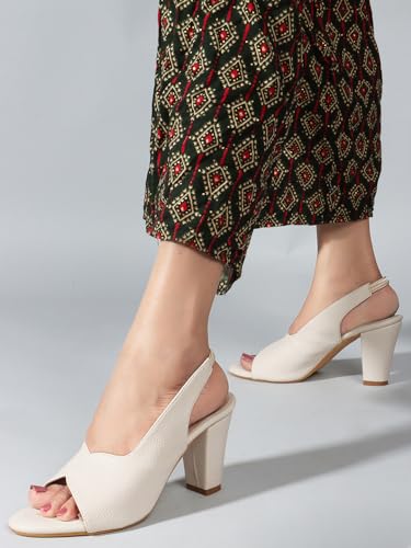 TRASE Women's Ankle Strap Block Heels Sandals| Fashionable Sandals for Women & Girls | Light weight, Soft Footbed, Comfortable & Stylish - (47067) - Image 3