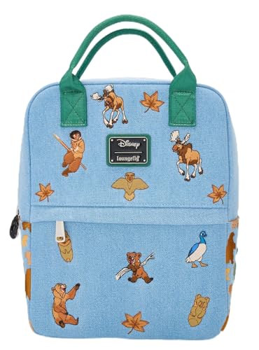 Loungefly Disney Brother Bear Embroidered Icons Denim Mini Backpack - BoxLunch Exclusive NONE