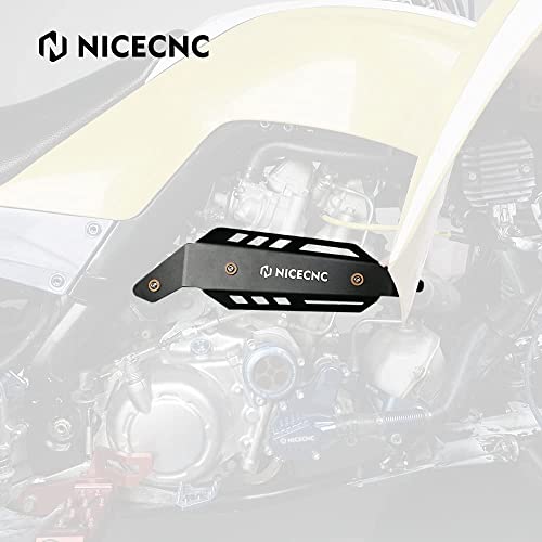 Nicecnc Black Mid Tube Heat Shield Compatible With Yamaha Raptor 700 2015-2023, Raptor 700R 2015-2018 2019 2020 2021 2023, 700 Special,Replacement For 2Ls-E4728-00-00, 2Ls-E4628-00-00 #TOP2
