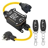 AMAKE 20A Waterproof Remote Control Power Switch,AC 110-250V Wireless Outlet Switch with 2 Remotes, IP67 Weatherproof,433Mhz RF Long Range(Up to 165Ft),for Outdoor Lights,Pumps,Industrial & Home Use