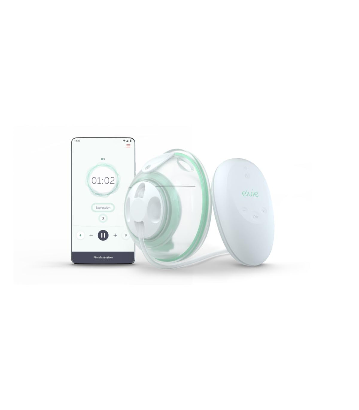 Elvie Stride (Single) - Hospital Grade Absorbent Application Controlled Breast Pump - Hands-Free Comfortable Electric Breast Pump with 2 Modes and 150ml Capacity per Container