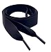 Black Flat Satin Ribbon Shoelaces, Shoe Laces For Kids, Youths & Women's Trainers, Sneakers (120cm or 47" Long)