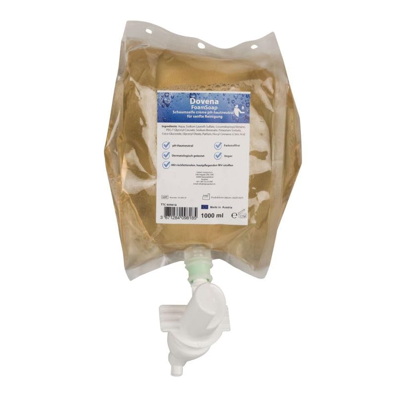 MAUL Schaumseife Nachfüller Farblos 6er Pack für Spender | angenehmes Händewaschen, praktische Beutel, ideal für frequentierte Sanitärbereiche, Vorratspack mit 6 Stück