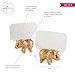 Kate Aspen Lucky Golden Elephant Place Card Holders, Photo Holders, Party Favors, Indian Wedding Decorations, Placecards, Place Setting, (Set of 6)