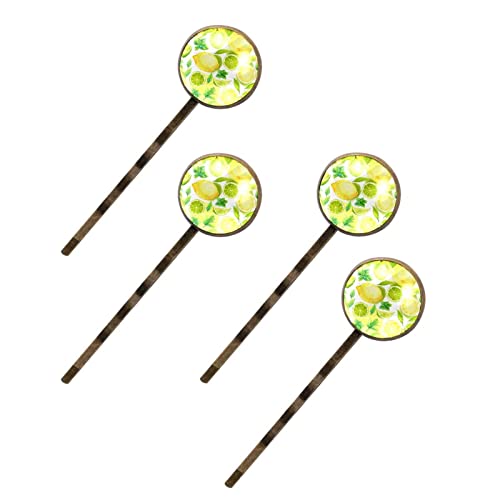 Barrettes à cheveux citron pour femme - Lot 4 pinces décoratives jaunes