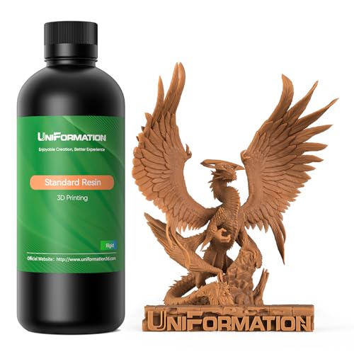 Uniformation HY-S05-RED WAX-1KG-US 3D Printer Resin Standard Fast Uv Curing Plant-Based 3D Resin Liquid With High Precision Low Viscosity Suit For Sla/Lcd/Dlp Printing Miniatures, Garage Kits, Red Wax 1Kg cover