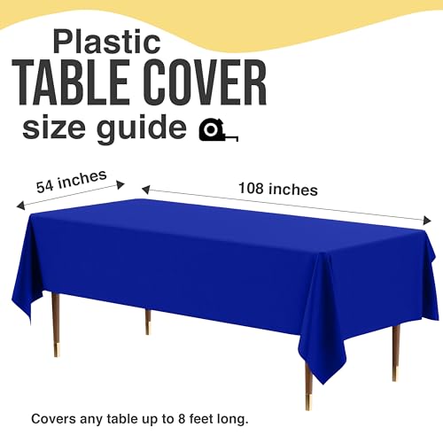 Image of Exquisite Dark Blue Rectangle Tablecloth 54 inchx108 inch - 48 Pack