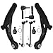 ASAPE 8 Pcs Suspension Kit - Fit for Dodge Journey 2009 2010 2011 2012 2013 2014 2015, Include - Front Lower Control Arm Lower Ball Joint Outer Tie Rod End Sway Bar End Link OE# K641333 K641334