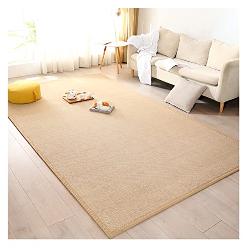 JIAJUAN Natural Alfombra Bambú, Antideslizante Suave Sala De Estar Alfombra, Anti Choques Respirable Ventana Bahia Cabecera Casa Te Alfombrilla Verano, Tamaño Personalizado Cover