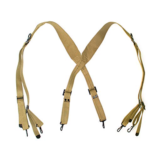 Anqiao Ww2 Repro Us Army M36 Suspenders Combat X Strap Webbing Canvas #TOP1
