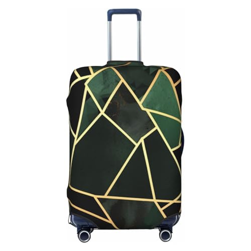 black and gold geometric Luggage Cover Washable Stretch Suitcase Protector Anti-Scratch Travel Luggage Sleeve Elastic Baggage Cover Fits 18-32 Inch