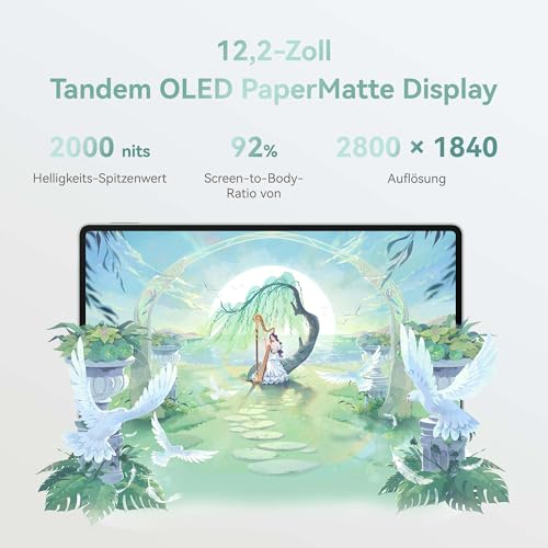 HUAWEI MatePad Pro 12.2-Zoll 2025 Tablet, 12+512G, Tandem OLED PaperMatte Display, Universelle Produktivität auf PC-Niveau, Glide Keyboard, GoPaint App, 10,100 mAh, 30 Monate Garantie, Grün