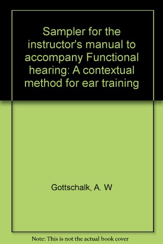 Sampler for the instructor's manual to accompan... 1880157527 Book Cover