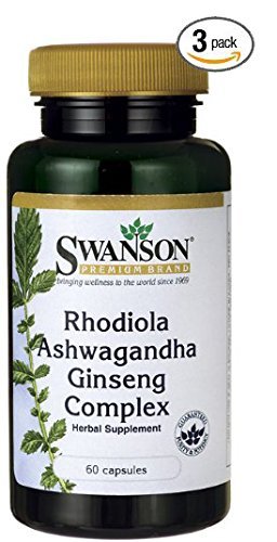 Rhodiola Ashwagandha Ginseng Complex 60 Caps (3)