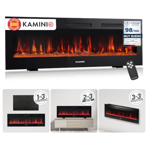 KAMINIO® Marlon Pro 60 Chimenea eléctrica Decorativa con Calefactor
