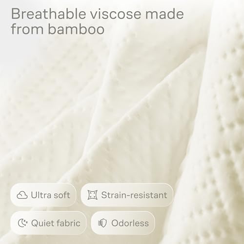 Image of Niagara 1 Pack Viscose Made from Bamboo 100% Waterproof Crib Mattress Protector, Soft Breathable Crib Mattress Protector with Deep Pocket, Crib Mattress Pad for Toddler and Baby (52x28, Beige)
