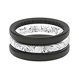 Groove Life Silicone Wedding Ring for Women - Breathable Rubber Rings for Women, Lifetime Coverage, Unique Design, Comfort Fit Womens Ring - Thin Air Rose Size 5